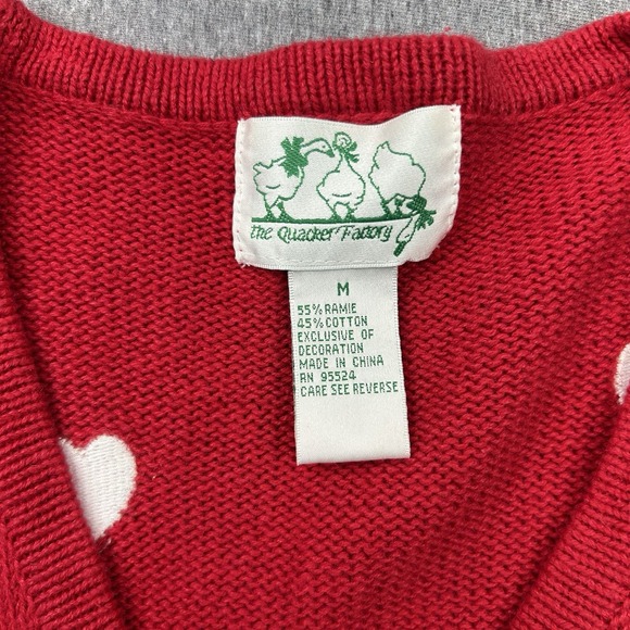 Quacker Factory Cardigan Sweater Womens Medium USA American Flag 4th of July Red - Picture 5 of 10